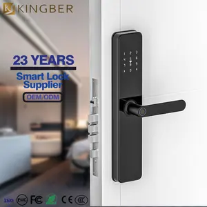 Assurance qualité maison intelligente hôtel porte Tuya Smart App TTlock empreinte digitale mot de passe carte Wifi serrures de porte intelligentes