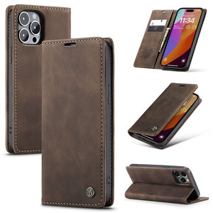 Étui de protection pour <span class=keywords><strong>iPhone</strong></span> 11 Pro Max iPhone11 <span class=keywords><strong>12</strong></span> 13 <span class=keywords><strong>CaseMe</strong></span> 013, étui à rabat rétro pour affaires avec emplacement pour cartes, résistant aux chocs, en cuir - Product Image 1