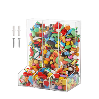 RAYYI Boîte distributrice de bonbons en plexiglas acrylique personnalisée Présentoir de friandises transparent
