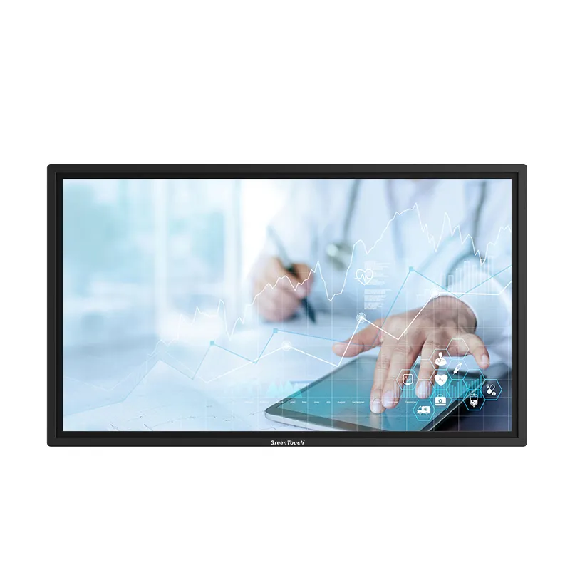 wall mount 55 Inch LCD Display Screen with HD DP Interface Infrared Touch Option for Medical Application