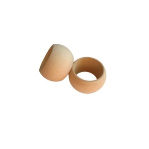 Wooden Napkin <b>Ring</b> Solid Wood <b>Ring</b> Shape Durable Wedding Table Decoration Accessory - Product Image 5