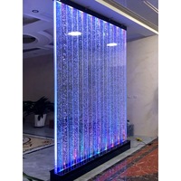 Wynns Paravent Mural en Acrylique Moderne et Simple, Style Art Organique, Effet Rideau d'Eau, avec Lumières LED, pour Salon, Porche et Décoration Intérieure