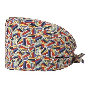 Gorros Quirúrgicos Médicos Unisex de Algodón Transpirable para Hospital, Gorros Bouffant Estampados de Producción Profesional - Product Image 4