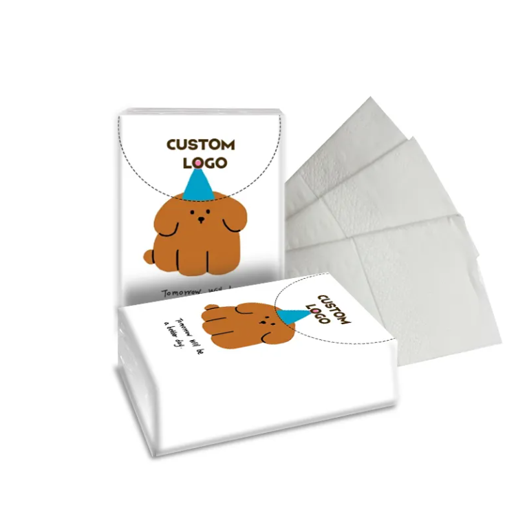 Hight Quality Customized Mini Facial Tissue Small Pocket Mini-Bag Handkerchiefs Soft Tissue Paper