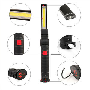 USB Rechargeable COB Work Light Rubber Covered Bright Foldable Working Light with Magnet and Hook for Car <strong>Inspection</strong> - Product Image 2