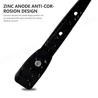Fuselage en fibre de carbone série Axis-GY 520 mm noir durable polyvalent pour SUP, accessoires de surf personnalisables pour lacs et rivières