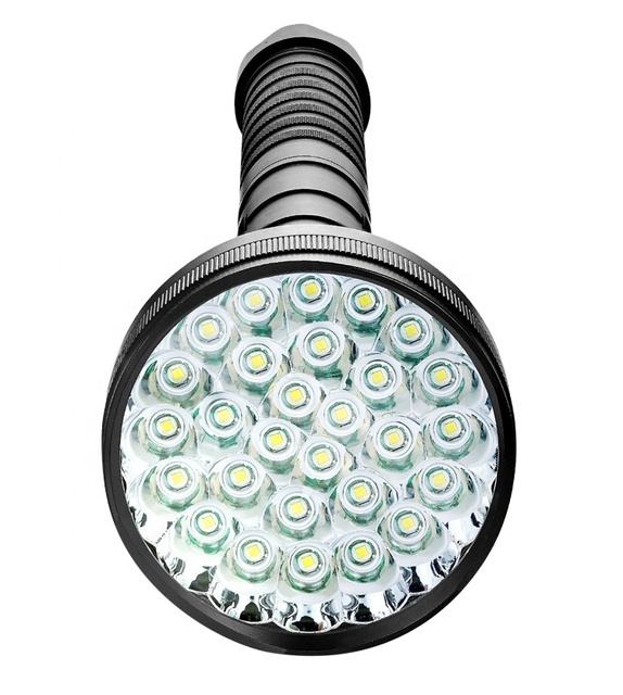 Hot Selling Aluminium Heavy Duty Torch 15000LM 18650 or 26650 Battery Black Light Super Bright LED Flashlight