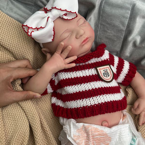 20 Inch Reborn Realistische Slaap Handgemaakte Pop Baby Poppen Speelgoed Zacht Siliconen Mooie Open Mond Babypop Voor Meisjes - Product Image 6