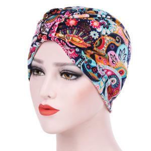 Nouveau <span class=keywords><strong>foulard</strong></span> imprimé indien pour femmes, <span class=keywords><strong>chapeau</strong></span> de chimiothérapie contre le <span class=keywords><strong>cancer</strong></span>, bonnet, écharpe, turban, couvre-chef - Product Image 1