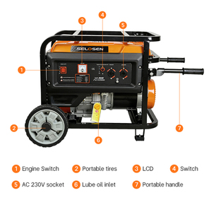 Professional 5kW 7.5kW 10000W / Petrol Engine Portable <b>Gasoline</b> 10kW Generators for Home X-Portable Gaso - Product Image 2