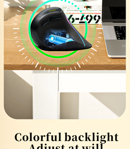 JOMAA Vertical Wireless <b>Mouse</b> Rechargeable RGB Backlit Ergonomic Optical <b>USB</b> Type C <b>Mice</b> for Laptop Right Hand <b>mouse</b> - Product Image 5