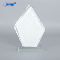 Gros iceberg forme enduite par sublimation cadre photo en cristal pour la décoration BSJ-10B