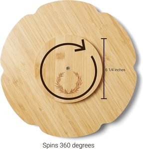 Plateau de service rond en <span class=keywords><strong>bambou</strong></span> personnalisé à 7 compartiments avec logo sur mesure, <span class=keywords><strong>assiette</strong></span> à fruits et snacks, style campagnard en bois, MOQ 100 pièces - Product Image 3