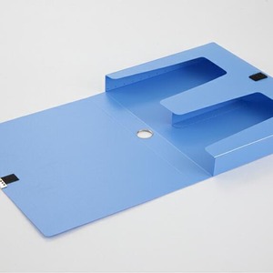 Caja de Almacenamiento de Plástico para Facturas Comix A1246, Carpeta Organizadora de Documentos Contables Azul Brillante - Product Image 2