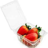 Boîte à fruits en plastique PET transparente personnalisée couvercle épaissi conservation à emporter fraises raisins légumes utilisation