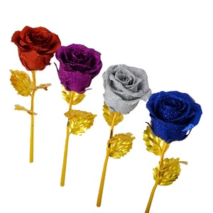 Custom 24K Gold Plated Rose Forever สีทองฟอยล์ Trim <span class=keywords><strong>กุหลาบ</strong></span><span class=keywords><strong>ดอก</strong></span>ไม้ขายส่งสำหรับวันวาเลนไทน์ - Product Image 6