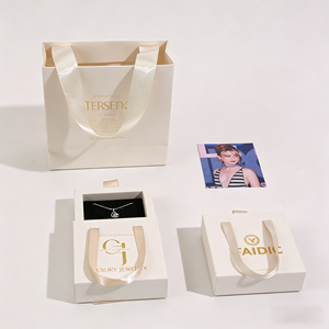 Custom Logo Square <b>Pattern</b> Drawstring Rectangle <b>Paper</b> Packaging Eco-friendly Gift Handle for Storage Fashionable Graduation - Product Image 4