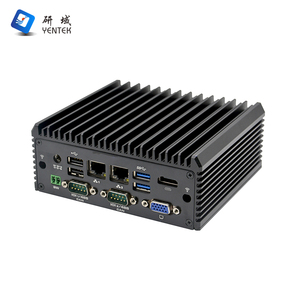 คอมพิวเตอร์ขนาดเล็กแบบฝังตัว Intel I5 รุ่นที่ 10 <span class=keywords><strong>J4125</strong></span> พอร์ต LAN คู่ พอร์ต COM คู่ RS232 RS485 รองรับการติดตั้งแบบ VESA Barebone AI พีซีอุตสาหกรรมไร้พัดลม - Product Image 1