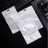 Sac en plastique transparent auto-scellant recyclable avec logo imprimé en gravure pour accessoires de câbles de données, emballage de bijoux, nourriture pour animaux de compagnie