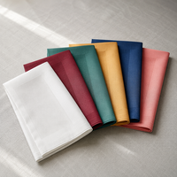 Servilletas de Algodón para Cena 20x20 con Borde Satinado 100% Algodón, Venta al por Mayor para Restaurantes y Hoteles, Bajo MOQ, Sudeste Asiático