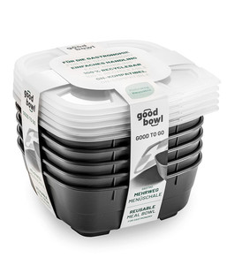 ภาชนะใส่อาหารแบบพกพา5ชิ้นสำหรับใส่อาหารกล่องอาหารกลางวันดีไซน์ใหม่ชามแอนทราไซต์แบบยั่งยืนของเยอรมนี - Product Image 1