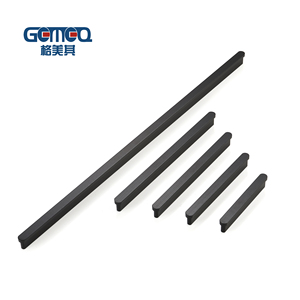 Armarios de cocina blancos, manija de muebles de puerta de Metal de aluminio negro <span class=keywords><strong>para</strong></span> <span class=keywords><strong>cajones</strong></span> - Product Image 3