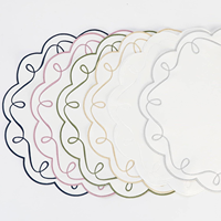 Napperons et serviettes de table personnalisés brodés multicolores, modernes, écologiques, non toxiques, en lin, pour décorations de table de fête