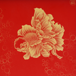 ปลาทองโอรันดาสีแดง งานศิลปะทองเหลือง กรอบไม้แท้ พร้อมสลักโลโก้ตามสั่ง โรงงานผลิตโดยตรง ของตกแต่งโต๊ะและของขวัญ - Product Image 5