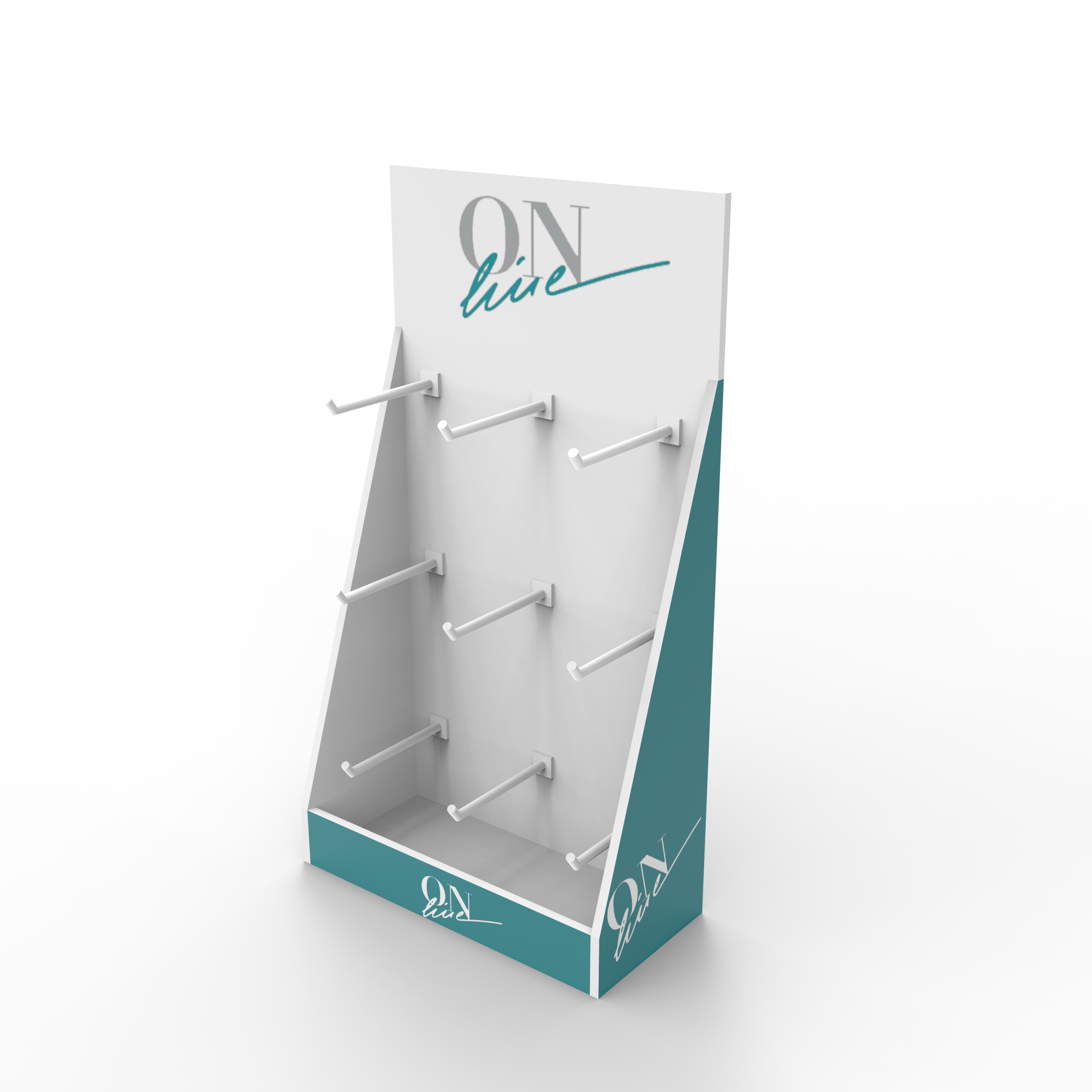 Apache Modern PVC Custom Logo Floor Standing Display Stand Easy Assembly for Supermarkets Convenience Stores Checkout — view 3