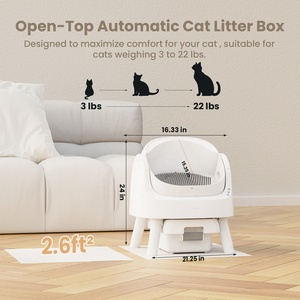 Pour AutoScooper 11 Bac à litière automatique pour chat Détection de sécurité Nettoyage facile Grande capacité Matériau PP écologique Conception ouverte - Product Image 4