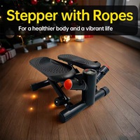 Mini stepper antidérapant avec pédales, capacité maximale 120 kg, affichage numérique et cordes