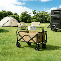 Chariot de pique-nique pliable à quatre roues de qualité supérieure, pliable, pour le camping en plein air