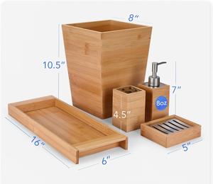 Accessoire de décoration de salle de bain, décoration de salle de bain rustique de style <span class=keywords><strong>ferme</strong></span>, ensemble de décoration esthétique de salle de bain en 5 pièces - Product Image 4