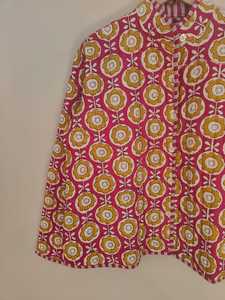 Veste matelassée florale pour femmes, veste en coton Kantha faite à la main, imprimé en blocs, style bohème, manteau d'hiver vintage, veste en coton matelassée - Product Image 3