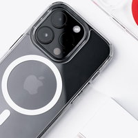 Étui de téléphone magnétique d'origine pour iPhone 14 Pro Max, étui de luxe transparent antichoc pour iPhone 14 15 Promax