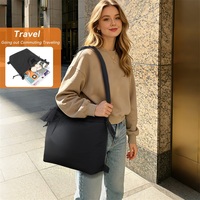 Sac fourre-tout matelassé pour femme en nylon lavable avec bandoulière amovible et pochette pour bagage, idéal pour les trajets quotidiens, la randonnée, les séjours de nuit et les multiples modes de transport