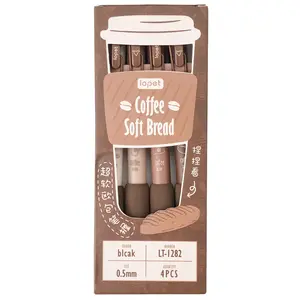 Vintage סגנון קפה אירופאי תיק עיתונות ג 'ל עט ספוג נדן 0.5 ג' ל עט
