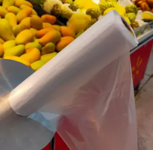 Emballage de Fruits et légumes, paquets: rouleau de sacs en plastique pour courses