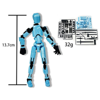 Figura de Robot de Plástico Articulado y Móvil, Ensamblado, con Caja Original - Producto Semiterminado