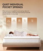 Matelas de luxe pour hôtel OEM&ODM avec ressorts ensachés, Euro Top, en mousse à mémoire de forme hybride haute densité, disponible en tailles King, Queen, Full et Twin