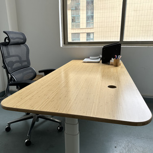 Customizable office <b>desk</b> panel, bamboo board, single-panel table, bamboo table, solid wood storage rack, simple home use. - Product Image 2