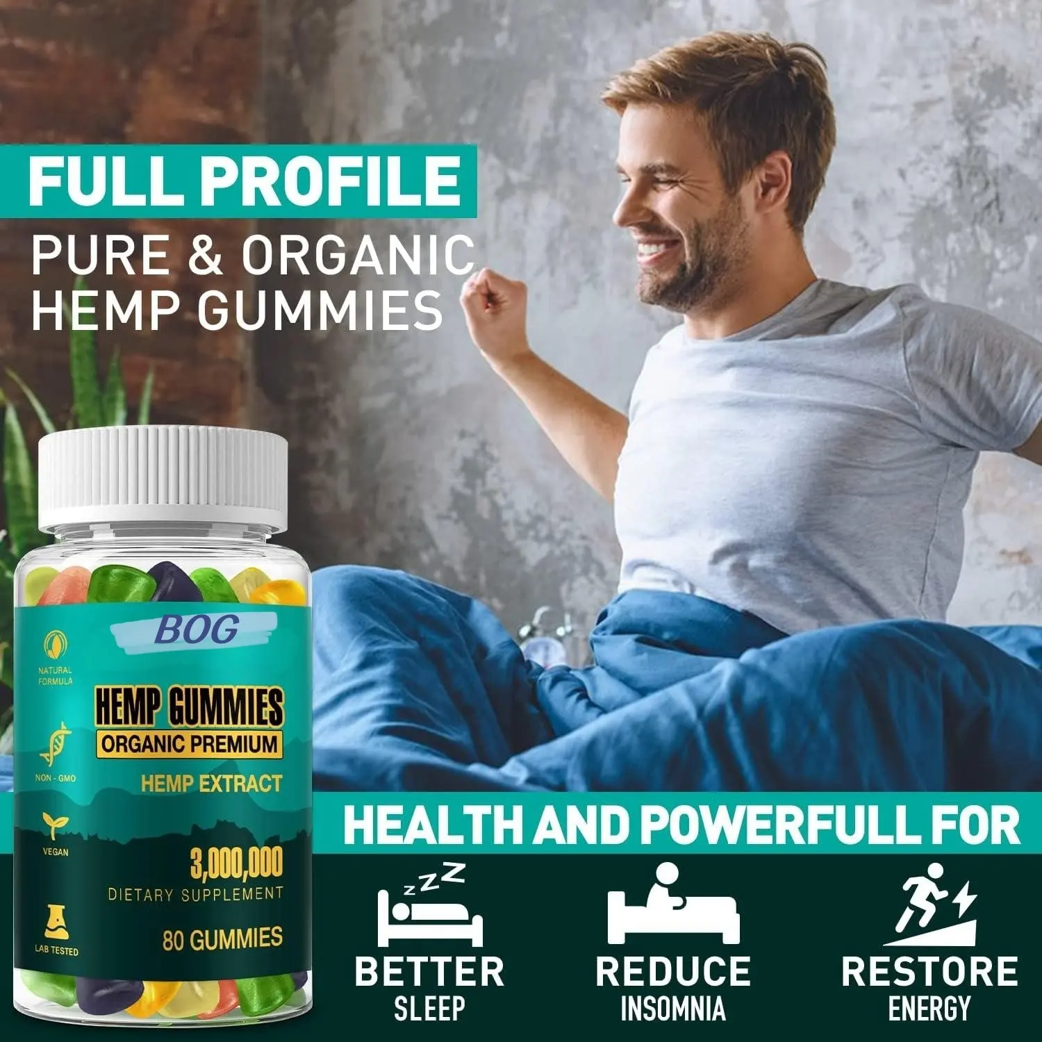 Private Label Hemp Gummy Bear Organic Hemp Extra Strength Hemp Gummies full Spectrum For Better Sleep
