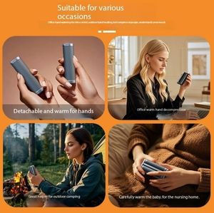 Nouveau chauffe-mains magnétique à double fonction, rechargeable par USB, chaleur pratique deux-en-un, chauffage rotatif anti-stress - Product Image 5