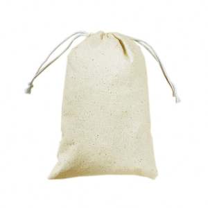 Bolsa de Joyería Ecológica de Lona de Algodón Suave, Color Beige Natural, Logotipo Personalizado, Bolsa de Compras Antipolvo - Product Image 3