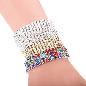 Pulsera de <span class=keywords><strong>brazo</strong></span> de danza del vientre tribal accesorio de cuentas de práctica de rendimiento con material de diamantes de imitación - Product Image 5