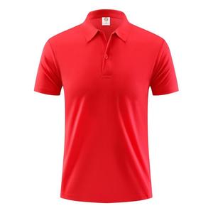 เสื้อโปโลแขนสั้นสีดำสำหรับผู้ชาย ผ้าโพลีเอสเตอร์ถัก 100% ระบายอากาศได้ดี สวมใส่สบาย สีพื้น ทรงปกติ ดีไซน์กระดุม - Product Image 5