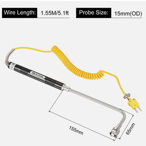 Sonda Termopar Tipo L y Tipo K, Sensor de Temperatura Superficial Portátil con Mango Aislado - Product Image 2