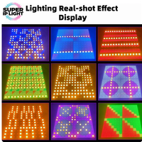 Panneau lumineux matriciel LED doré 7x7, 441 LED RGB 3-en-1 + 49 perles de lampe dorées, contrôle DMX RDM par pixel pour spectacle scénique, théâtre, événement