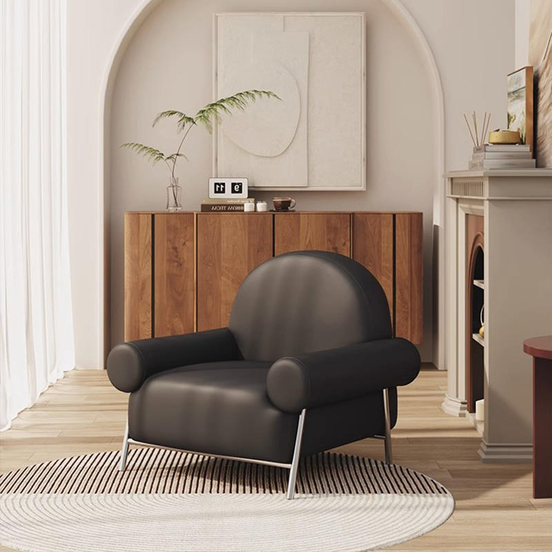 Fauteuil en cuir PU noir