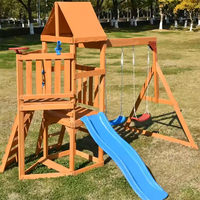 Grande Tour en Bois pour Parc d'Attractions, Jeux pour Enfants, Manèges, Toboggan Extérieur en Plastique, Aire de Jeux, Équipement Starsky SK02 Durable et Sûr